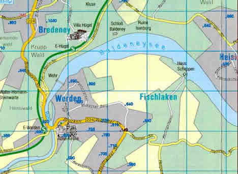 Cenová mapa stavebních pozemků Essenu  2002