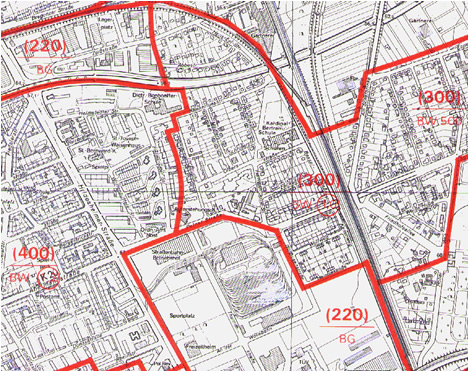 Cenová mapa Hannoveru 1988