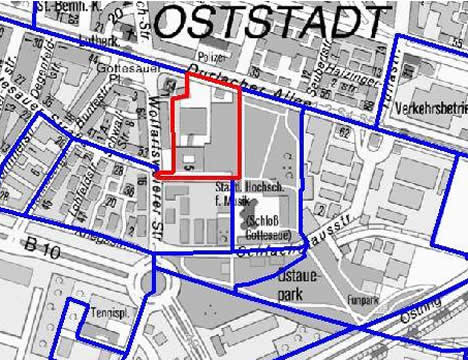 Cenová mapa  Karlsruhe 2001