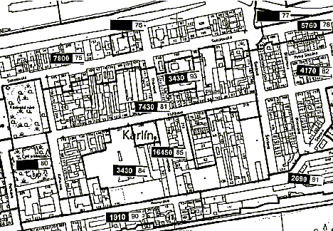 Cenová mapa Prahy 1999